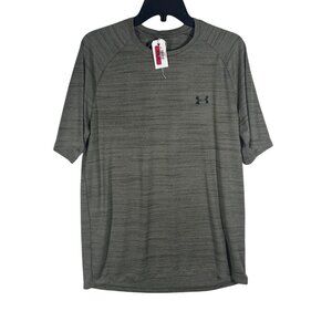 Under‎ Armour Mens Loose Fit UA Short Sleeve T-Shirt Large Green Polyester New